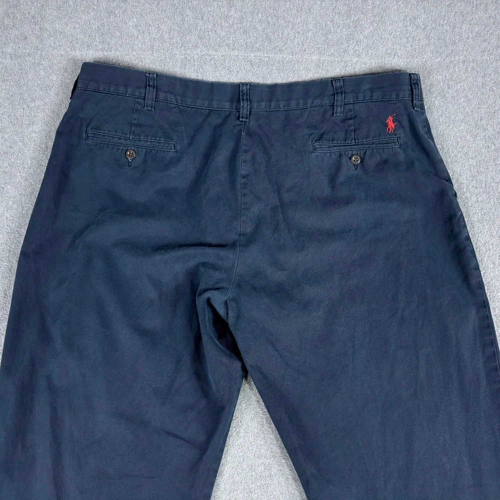 Vintage Polo Ralph Lauren Men's 42x30 Navy Blue Suffield Pant Red Pony